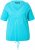 Ulla Popken Ride The Wave Short Sleeve V-Neck Graphic Tee Deep Aqua - Spausdinti marškinėliai moterims - 