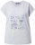 Ulla Popken Long Beach Lettering Cap Sleeve Tee Light Grey Melange - Spausdinti marškinėliai moterims - 