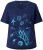 Ulla Popken Marine Print Short Sleeve Tee Ink Blue - Spausdinti marškinėliai moterims - 