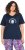 Ulla Popken Shell Picker Club Short Sleeve Graphic Tee Navy - Spausdinti marškinėliai moterims - 