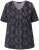 Ulla Popken Snake Print V-Neck Tee Graphite Grey - Spausdinti marškinėliai moterims - 