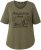 Ulla Popken Beaded Short Sleeve Graphic Tee Olive - Spausdinti marškinėliai moterims - 