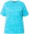 Ulla Popken Abstract Animal Print Short Sleeve Tee Deep Aqua - Spausdinti marškinėliai moterims - 