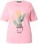 Ulla Popken Cactus Short Sleeve Graphic Tee Pink - Spausdinti marškinėliai moterims - 
