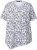Ulla Popken Bow Print Short Sleeve Pointed Hem Tee Snow White - Spausdinti marškinėliai moterims - 