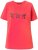 Ulla Popken Bow Short Sleeve Graphic Tee Light Red - Spausdinti marškinėliai moterims - 