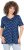 Ulla Popken Tile Print Short Sleeve Pleated Tee Dark Blue - Spausdinti marškinėliai moterims - 