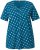 Ulla Popken Tile Print Short Sleeve Pleated Tee Teal - Spausdinti marškinėliai moterims - 