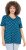 Ulla Popken Tile Print Short Sleeve Pleated Tee Teal - Spausdinti marškinėliai moterims - 