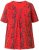 Ulla Popken Letter Print Short Sleeve Tee Red - Spausdinti marškinėliai moterims - 
