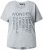 Ulla Popken WONDER Short Sleeve Graphic Tee Light Grey Melange - Spausdinti marškinėliai moterims - 
