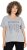 Ulla Popken WONDER Short Sleeve Graphic Tee Light Grey Melange - Spausdinti marškinėliai moterims - 
