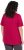 Ulla Popken Essential Front Pleat Tee Dark Raspberry - Marškinėliai - 