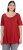 Ulla Popken Essential Front Pleat Tee Poppy - Marškinėliai - 