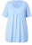 Ulla Popken Essential Front Pleat Tee Light Blue - Marškinėliai - 