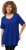 Ulla Popken Essential Front Pleat Tee Cobalt Blue - Marškinėliai - 