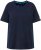 Ulla Popken Piping Accent Functional UVP 50+ Stretch Knit Top Navy Blue - Marškinėliai - 