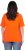 Ulla Popken Piping Accent Functional UVP 50+ Stretch Knit Top Orange Red - Marškinėliai - 