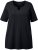 Ulla Popken Essential Notch Neck Stretch Tee Black - Marškinėliai - 