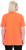 Ulla Popken Essential Notch Neck Stretch Tee Coral Pink - Marškinėliai - 