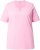 Ulla Popken Essential Notch Neck Stretch Tee Pink - Marškinėliai - 
