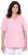Ulla Popken Essential Notch Neck Stretch Tee Pink - Marškinėliai - 