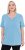 Ulla Popken Essential Notch Neck Stretch Tee Light Teal - Marškinėliai - 