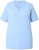 Ulla Popken Essential Notch Neck Stretch Tee Light Blue - Ulla Popken - 