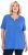 Ulla Popken Essential Notch Neck Stretch Tee Peacock Blue - Marškinėliai - 