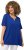 Ulla Popken Essential Notch Neck Stretch Tee Cobalt Blue - Marškinėliai - 