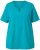 Ulla Popken Essential Notch Neck Stretch Tee Teal - Marškinėliai - 