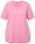 Ulla Popken Essential Notch Neck Stretch Tee Light Pink - Marškinėliai - 