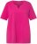 Ulla Popken Essential Notch Neck Stretch Tee Fuchsia Pink - Marškinėliai - 