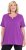 Ulla Popken Essential Notch Neck Stretch Tee Purple - Marškinėliai - 