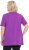 Ulla Popken Essential Notch Neck Stretch Tee Purple - Marškinėliai - 
