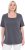 Ulla Popken Essential Square Neck Stretch Tee Graphite Grey - Marškinėliai - 