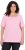 Ulla Popken Essential Square Neck Stretch Tee Pink - Marškinėliai - 