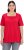Ulla Popken Essential Square Neck Stretch Tee Red - Marškinėliai - 