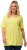 Ulla Popken Essential Square Neck Stretch Tee Lemon Yellow - Marškinėliai - 