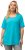 Ulla Popken Essential Square Neck Stretch Tee Deep Aqua - Marškinėliai - 