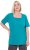 Ulla Popken Essential Square Neck Stretch Tee Teal - Marškinėliai - 