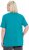 Ulla Popken Essential Square Neck Stretch Tee Green Emerald - Marškinėliai - 