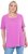 Ulla Popken Essential Square Neck Stretch Tee Cool Pink - Marškinėliai - 