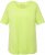 Ulla Popken Double Layer Rounded V-Neck Slim Fit Tee Lime Green - Marškinėliai - 