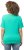 Ulla Popken Double Layer Rounded V-Neck Slim Fit Tee Turquioise Green - Marškinėliai - 