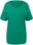 Ulla Popken Double Layer Rounded V-Neck Slim Fit Tee Emerald - Marškinėliai - 