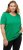 Ulla Popken Double Layer Rounded V-Neck Slim Fit Tee Green Emerald - Marškinėliai - 