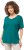 Ulla Popken Double Layer Rounded V-Neck Slim Fit Tee Dark Emerald - Marškinėliai - 