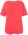 Ulla Popken Double Layer Rounded V-Neck Slim Fit Tee Dark Coral - Marškinėliai - 
