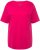 Ulla Popken Double Layer Rounded V-Neck Slim Fit Tee Magenta Pink - Marškinėliai - 